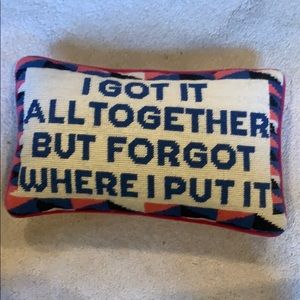 Furbish needlepoint pillow